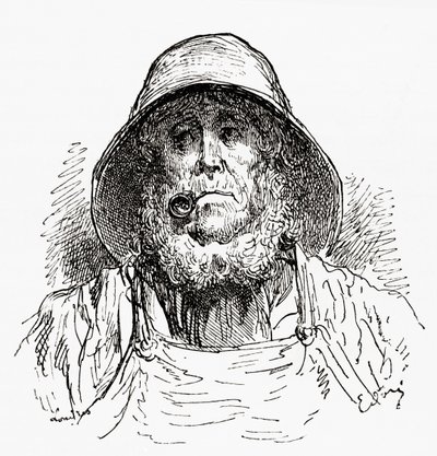 A marseille-i tengerész, Gustave Dore rajza után. A Gustave Dore élete és emlékei című, 1885-ben megjelent kötetből. alkotó: Gustave Dore