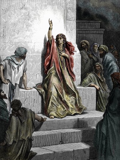 Debora prófétanő (Debora próféta) Metszet a „Bibliából”, Gustave Dore (1832-1883) illusztrálta, 1865 Magángyűjtemény alkotó: Gustave Dore