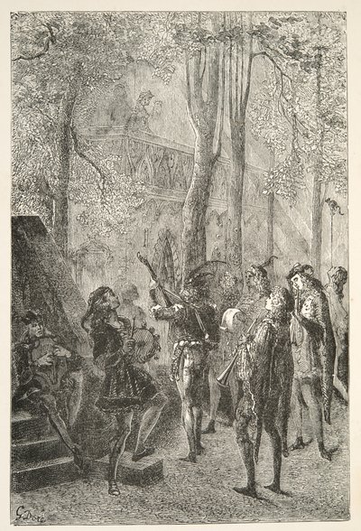 Sir Gareth házasságának öröme, Charles Henry Hanson Arthur király napjainak történeteiből, pub.1898 alkotó: Gustave Dore