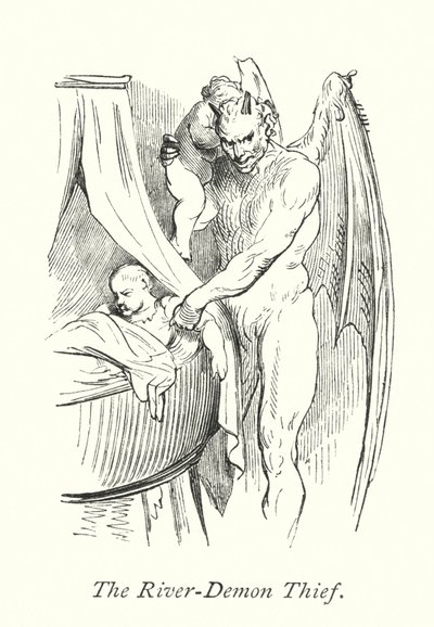 A folyami démontolvaj (metszet) alkotó: Gustave Dore