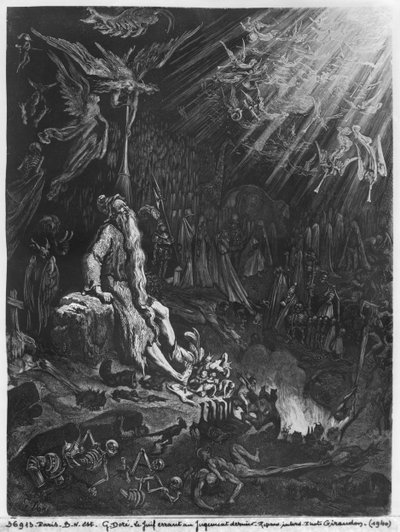 A vándor zsidó és az utolsó ítélet, Felix Jean Gauchard (1825-72) metszete alkotó: Gustave Dore