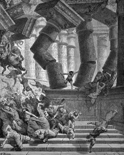 Sámson halála - Biblia alkotó: Gustave Dore