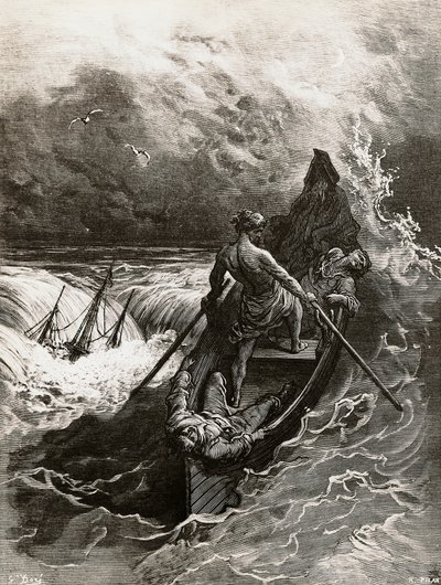 A tengerész, az ókori tengerész korából, Samuel Taylor Coleridge (1772-1834) verse, Gustave Dore (1832-1883) illusztrációja alkotó: Gustave Dore