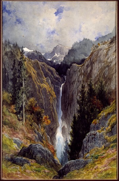 A pokol lyuk vízesése a Lys völgyében. Gustave Dore (1832-1883) festménye alkotó: Gustave Dore