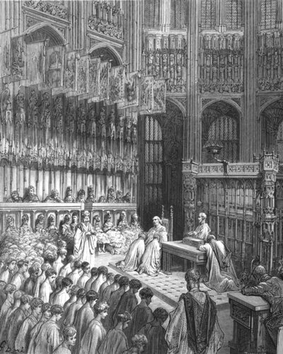 „Westminster Abbey – Confirmation of Westminster Boys”, 1872. alkotó: Gustave Dore
