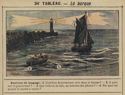 A csónak (színes litho) alkotó: Gustave Fraipont