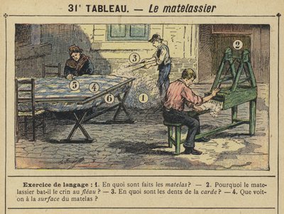 A matelassier (színes litho) alkotó: Gustave Fraipont