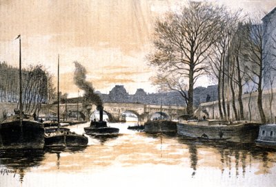 Párizs, Szajna és a Pont Neuf alkotó: Gustave Fraipont