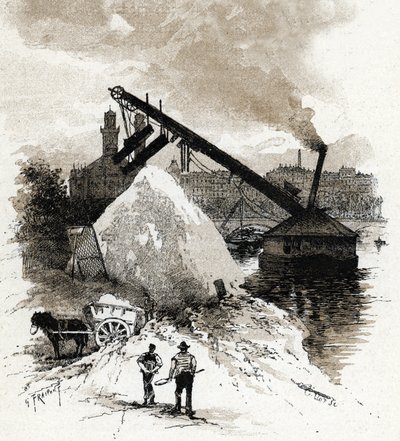 Homokgréderek a Szajna folyó partján, Párizs pont de l