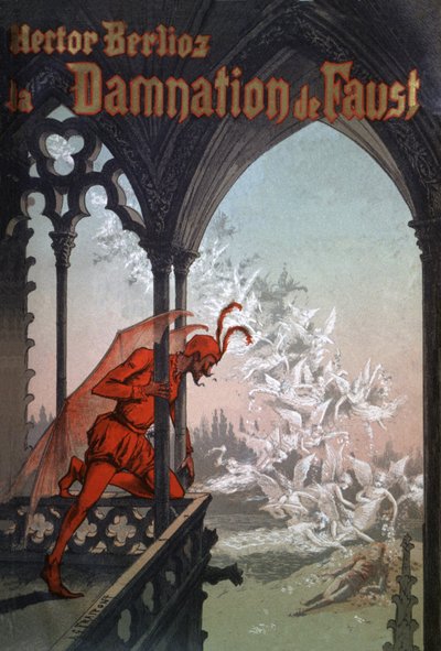 Faust elkárhozása, 1900 körül (illusztráció) alkotó: Gustave Fraipont
