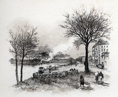 Ivry sur Seine (Ivry-sur-Seine) látványa Gustave Fraipont (1849-1923) rajza Saint-Juirs-ból alkotó: Gustave Fraipont