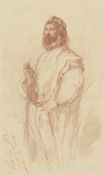 Álló ember szoborral alkotó: Gustave François Morin