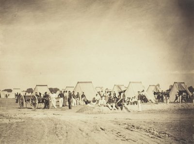 Tüzérségi tábor, Camp de Chalons, 1857. alkotó: Gustave Le Gray