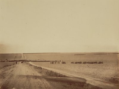 Manőverek, Camp de Châlons, 1857. alkotó: Gustave Le Gray