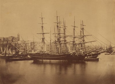 Hajók a sete-i kikötőben alkotó: Gustave Le Gray