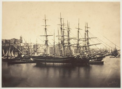 Hajók a Sète-i kikötőben alkotó: Gustave Le Gray