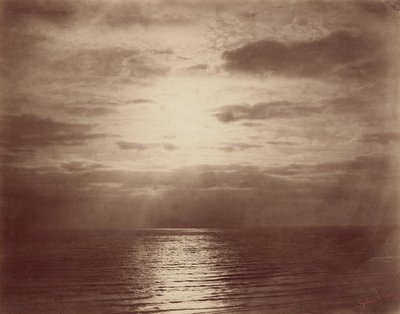 Naphatás a felhőkben – Óceán, 185657. alkotó: Gustave Le Gray