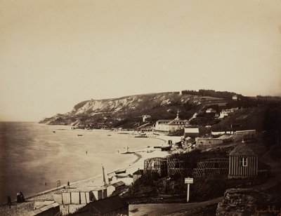 A Sainte-Adresse-i strand a Dumont fürdővel alkotó: Gustave Le Gray
