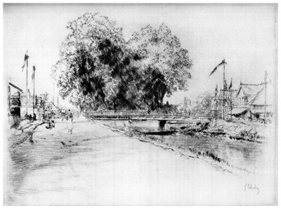 Canal a Troyes, 1880-1930 1924 alkotó: Gustave Leheutre