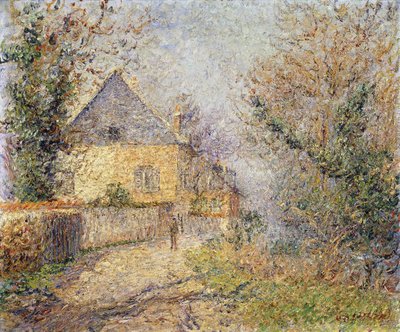 Házak a L"Eure partján, Louviers; Maisons au Bord de L"Eure, Louviers, 1902 alkotó: Gustave Loiseau