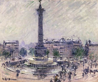 Párizs, Place de la Bastille, 1922 körül alkotó: Gustave Loiseau