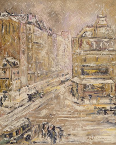 Clignancourt Street hó alatt, 1924 alkotó: Gustave Loiseau