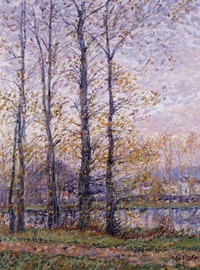 The Banks of the Oise at Precy; Az Oise partjai Precyben, alkotó: Gustave Loiseau