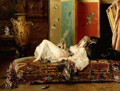 Egy fekvő odaliszk, alkotó: Gustave Léonard de Jonghe