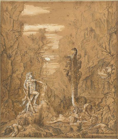 Herkules és a lernai hidra alkotó: Gustave Moreau