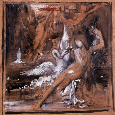 Leda és Swan. Gustave Moreau (1826-1898) rajza. alkotó: Gustave Moreau