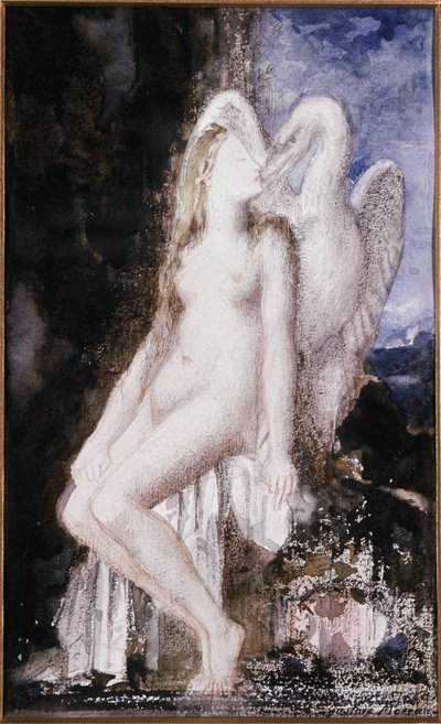 Leda és Swan. Gustave Moreau (1826-1898) rajza. alkotó: Gustave Moreau