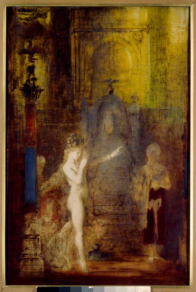 Salome táncol Herode előtt Salome táncol a Herode dísztermében. A magas trónon ülő Heródet lenyűgözi a bűvész szépsége. Gustave Moreau (1826-1898) festménye alkotó: Gustave Moreau
