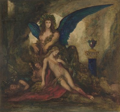 Szfinx a barlangban költő, király és harcos, 1840-98. alkotó: Gustave Moreau