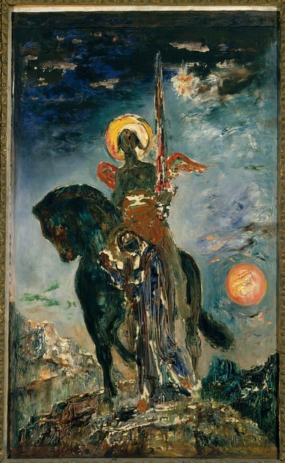 Gustave Moreau (1826-1898) festménye: A park és a halál angyala V. 1,10 x 0,37 m. Párizs, Gustave Moreau Múzeum alkotó: Gustave Moreau