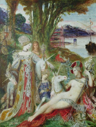 Az Unikornisok (olaj, vászon) alkotó: Gustave Moreau