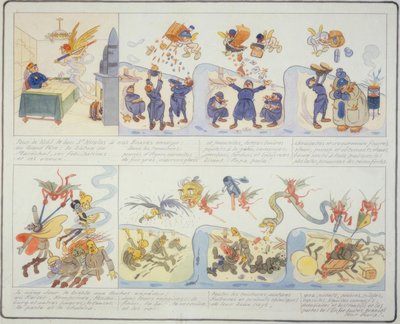 1. világháború / 1916 karácsonya / francia karikatúra alkotó: Gustave Wendt
