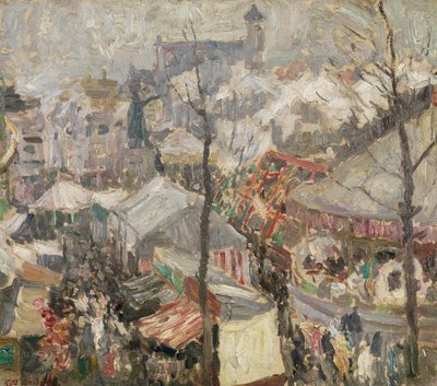 Vásár a pénteki piacon Gentben (olaj, vászon) alkotó: Gustave de Smet