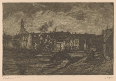 Leidschendam (eredeti cím az objektumon) alkotó: Gustave van der Does (signed by artist)