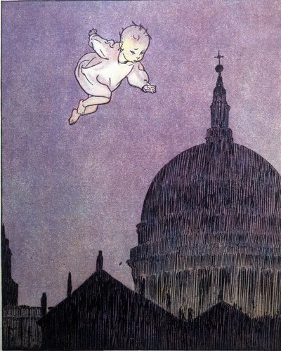 Illusztráció a „La storia di Peter Pan”-hoz, James Matthew Barrie (JM vagy J. M. Barrie) alkotó: Gustavo Gustavino Rosso