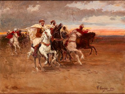 Charging Cavaliers (olaj, vászon) alkotó: Gustavo Simoni