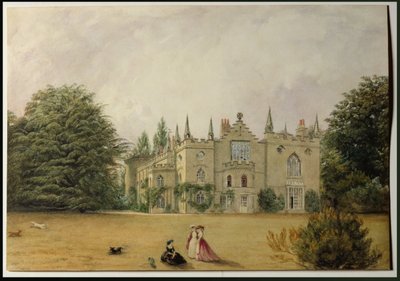 Kilátás a kertből a Strawberry Hill-re, Middlesexben (wc) alkotó: Gustavus Ellinthorpe Sintzenich