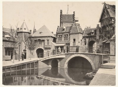 Kilátás egy csatornára Amszterdamban az 1895-ös világkiállításon Amszterdami Világkiállítás 1895 (cím a tárgyon) alkotó: Guy de Coral and Co.