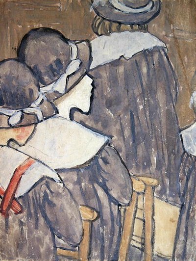 Gyermekek a templomban (testfesték ceruzanyomokkal, papírra) (lásd még 130312, 281886) alkotó: Gwen John