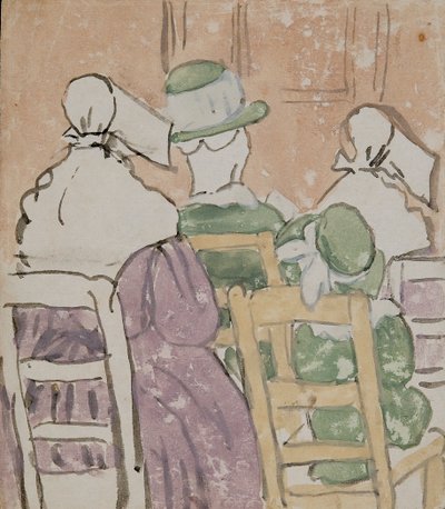 Figurák templomban (akvarell, papír) alkotó: Gwen John