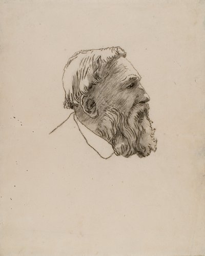 Rodin feje (szén, papír) alkotó: Gwen John
