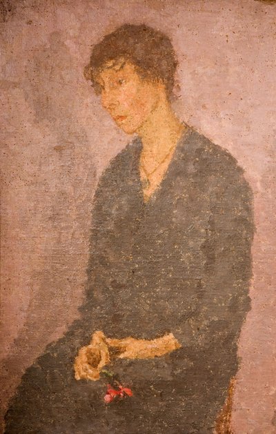 Virágot tartó nő, 1908-1922. alkotó: Gwendolen Mary John
