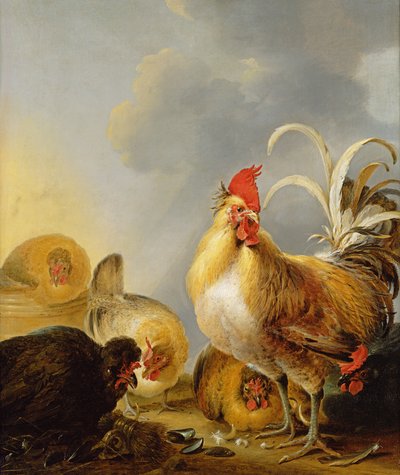 Egy csoport tanyasi szárnyas, 1643 alkotó: Gysbert Hondecoeter