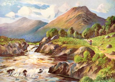 "On The River Conan, Ross-Shire", 1924-1926. alkotó: HC Begg