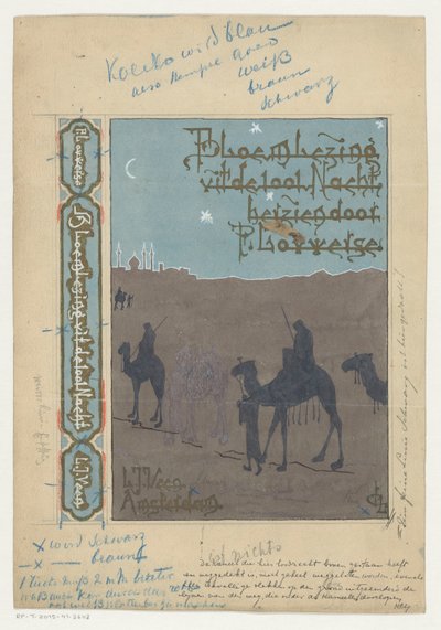 Zenekar tervezése: Pieter Louwerse, Antology from the Thousand and One Nights, 1910 alkotó: H.C. Louwerse (signed by artist)