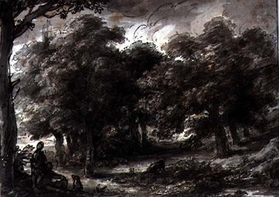Erdős táj, figurákkal alkotó: H.F. 1751-1812 Aylesford